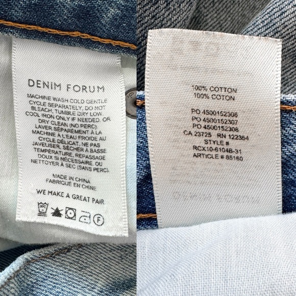 DENIM FORUM • Anita Super High Pleated Loose 28L in Picture This Bleu - Picture 12 of 14